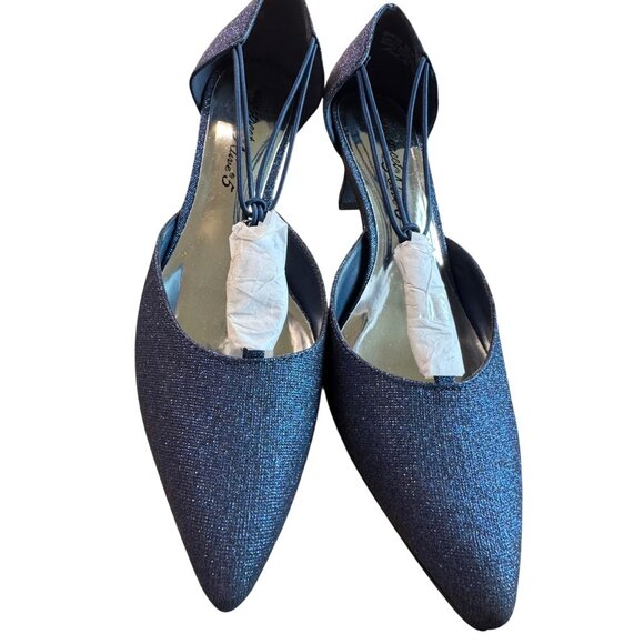 Easy Street Women's Navy Blue Glitter Heel Size 8.5 New - Picture 8 of 12